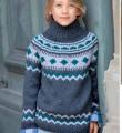  свитер для мальчика с жаккардовой кокеткой фото к описанию
