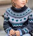Как связать  свитер для мальчика с жаккардовой кокеткой