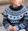 Как связать  свитер для мальчика с жаккардовой кокеткой
