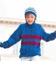  узорчатый свитер с полосами для мальчика фото к описанию