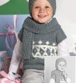  жаккардовый жилет, шапка и шарф для мальчика фото к описанию