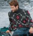 Для мужчин мужской свитер с геометрическим узором фото к описанию
