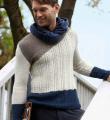 Для мужчин стильный трехцветный пуловер для мужчины фото к описанию