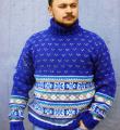 Для мужчин свитер с жаккардовым узором для мужчины фото к описанию