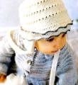  детская шапка на завязках с оборками фото к описанию