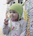  детская шапочка на завязках &quot;лягушонок&quot; фото к описанию