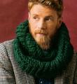 Как связать  простой объемный шарф-снуд