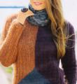 Спицами цветной пуловер из мохера фото к описанию