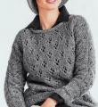 Спицами классический ажурный пуловер фото к описанию