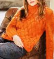 Спицами пуловер с плетенным узором фото к описанию