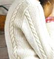 Спицами пуловер с вертикальными косами фото к описанию