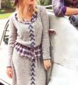 Спицами пуловер и юбка в фольклорном стиле фото к описанию