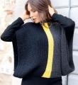 Как связать спицами цветной пуловер-трансформер