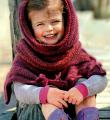 Спицами детское пончо и шарф-хомут фото к описанию