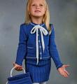 Спицами детская синяя сумочка фото к описанию