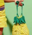 Как связать спицами детская сумочка в виде ананаса