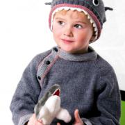 Как связать  детский джемпер и шапочка  «акула»