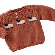 Как связать  детский пуловер с жаккардовым рисунком