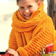 Как связать  короткий свободный пуловер и шарф-петля