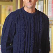 Как связать для мужчин мужской свитер с вертикальным рельефным узором