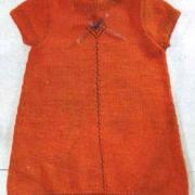 Как связать  детское платье прямого покроя с коротким рукавом