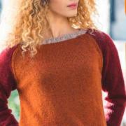 Как связать спицами цветной пуловер с рукавом реглан