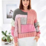 Как связать спицами цветной свитер с геометрическим рисунком
