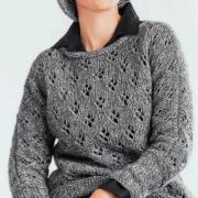 Как связать спицами классический ажурный пуловер