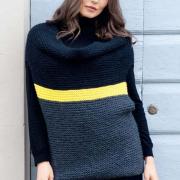 Как связать спицами цветной пуловер-трансформер